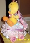 tweety bird carriage diaper cake