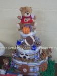 sports ball bear diaper cake