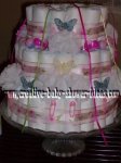 butterfly and pins diaper centerpiece