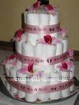 pretty pink its a girl diaper cake