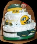 green bay packers football diaper cakes