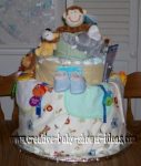 happy monkey nappy cake