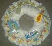 yellow neutral diaper wreath