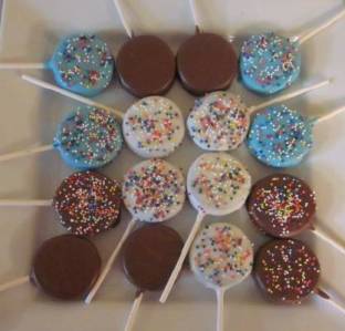 plate of assorted oreo cookie pops