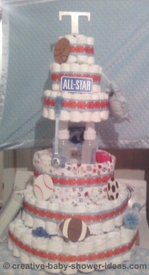 all star sports diaper cake