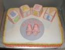 baby girl block cake