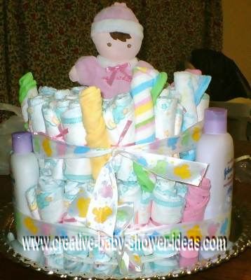 baby doll diaper cake