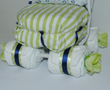 Baby shower present, nappy stroller idea