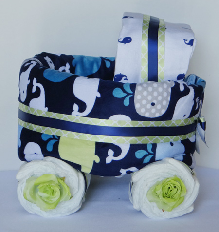 how to make a baby carriage out of diapers