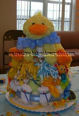 bubbles and ducks diaper cake