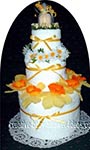 yellow daffodil towel cake