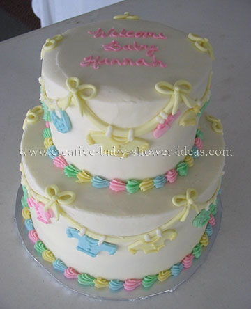 Pastel baby shower sales cake