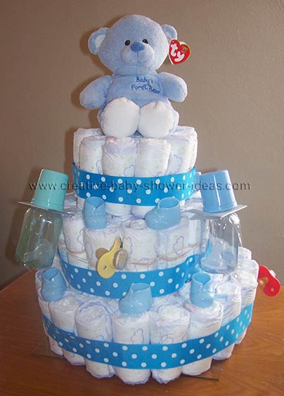 bear diaper cake