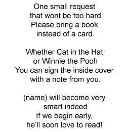 book baby shower poem