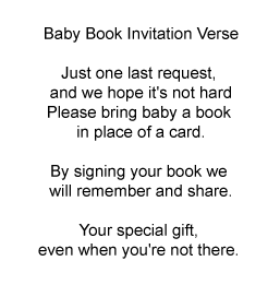 book baby shower poem