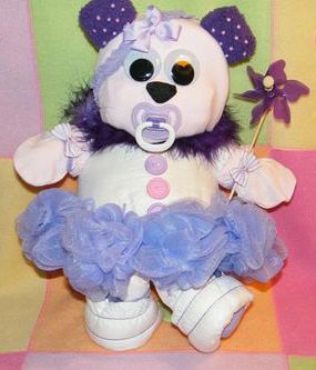 ballerina diaper bear standing up