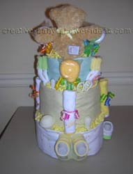 back of bear diaper cake