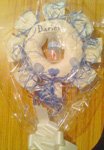 blue and white boy diaper wreath