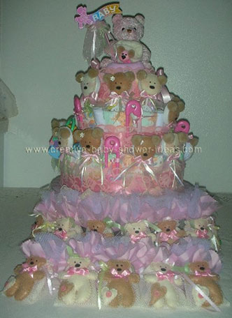 small bears diaper cake