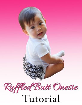 Cute baby wearing a ruffled butt onesie