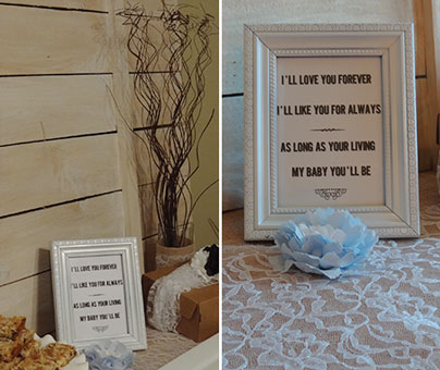 rustic baby shower