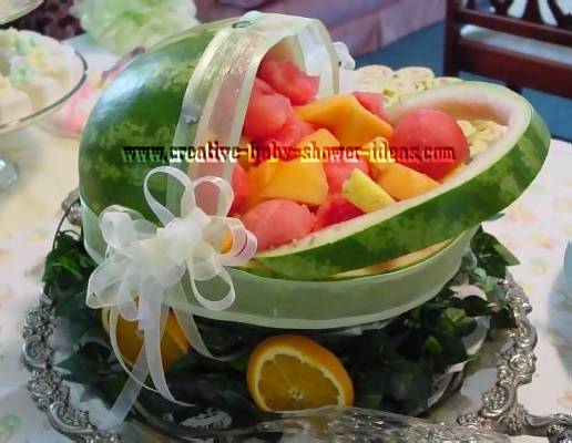 watermelon fruit basket baby shower