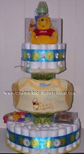 Winnie The Pooh Diaper Cake