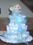 precious moments doll diaper cake