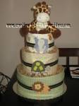 chic giraffe diaper cake