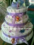 Purple Boutique Pooh Bear diaper cake