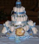 blue tiger boy diaper cake