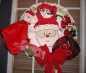 christmas santa diaper wreath