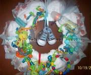 sneakers and toys diaper wreath