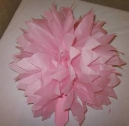 finished tissue paper pom pom