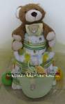 feeding time teddy bear diaper cake