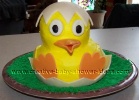 hatching yellow baby duck cake