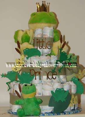 frog prince diaper cake