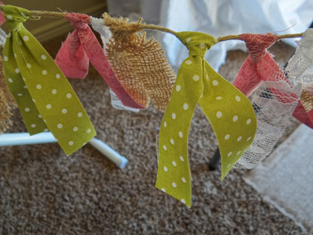 scrap fabric baby shower banners