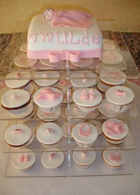 Front of Baby Shower Cupcake Stand