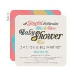 colorful fonts baby shower invitation