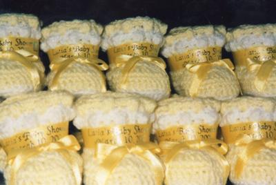 Yellow Crocheted Baby Booties