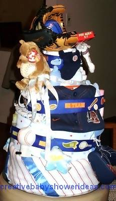 detroit tigers baseball diaper cake