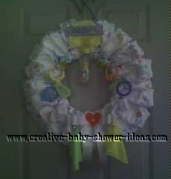 baby diaper wreath