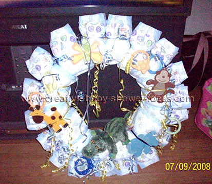 jungle diaper wreath