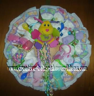 love bug diaper wreath