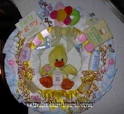 duck diaper wreath