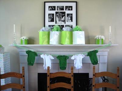 green baby shower