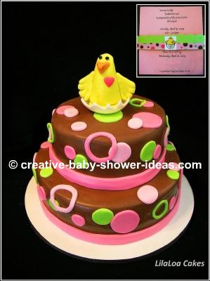 Polka Dot Chic Baby Shower Cake