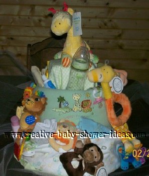 jungle diapern cake