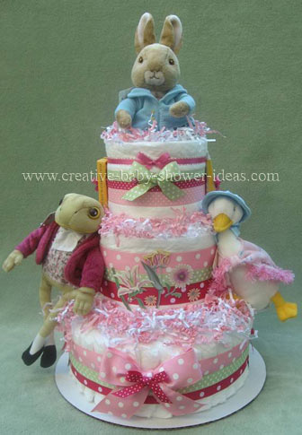 mother goose story diaper cake